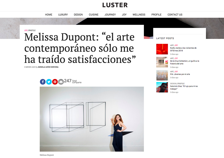 Entrevista Luster Magazine
